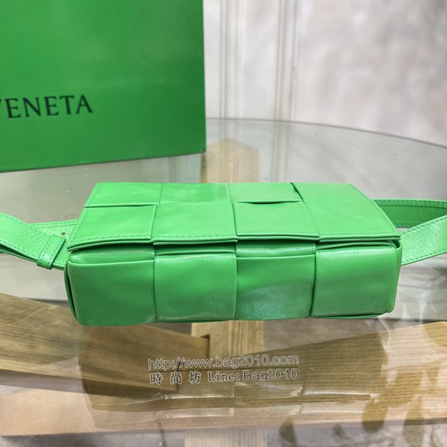 Bottega veneta高端女包 KF0023 寶緹嘉爆款草木綠CASSETTE腰包 BV經典款四格腰包/胸包/斜挎包/單肩包  gxz1392
